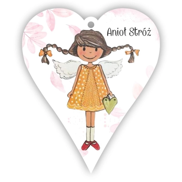 Zawieszka serce z aniołem N10